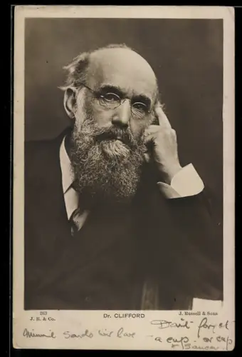 AK Dr. Clifford, Portrait in Denkerpose