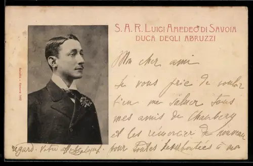 AK Luigi Amedeo di Savoia, Duca degli Abruzzi, Portrait