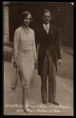 AK S.A.R. La Regina Princesse Marie-Jose de Belgique et le Prince Umberto d`Italie