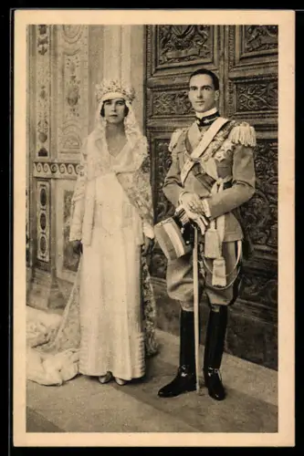 AK Königshaus von Italien, Umberto e Maria di Savoia