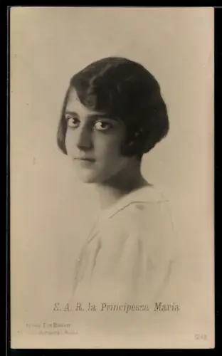 AK La Principessa Maria, Portraitfoto der Prinzessin Maria von Italien