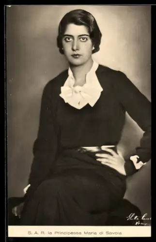 AK La Principessa Maria di Savoia, Portrait