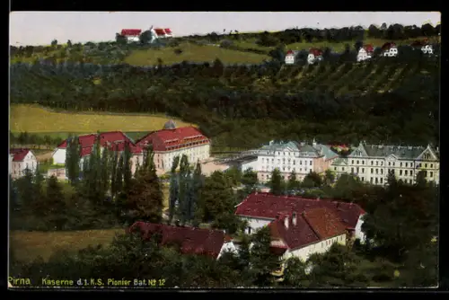 AK Pirna, Kaserne d. 1. K. S. Pionier Bat. Nr. 12