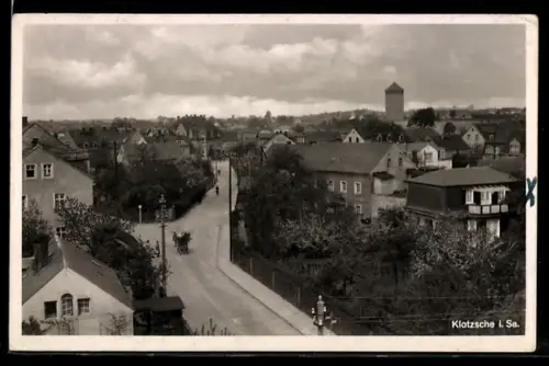AK Dresden-Klotzsche, Ortsansicht mit Turm