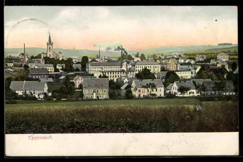 AK Eppendorf, Ortsansicht mit Kirche