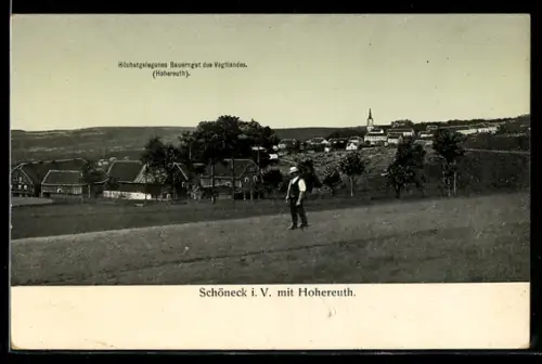 AK Schöneck, Ortsansicht aus der Ferne
