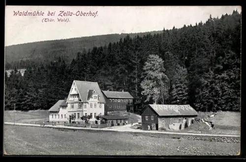 AK Zella-Mehlis, Gasthaus Waldmühle im Thüringer Wald