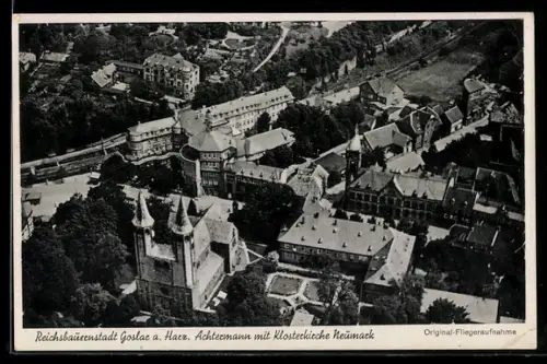 AK Goslar a. Harz, Achtermann mit Klosterkirche Neumark, Fliegeraufnahme
