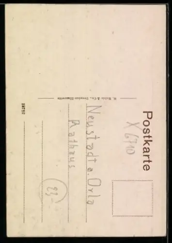 AK Neustadt a. Orla, Blick zum Rathaus