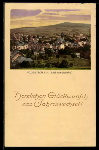 AK Rodewisch i. V., Blick vom Bahnhof