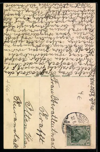 AK Rostock, Strassenbahn am Steintor