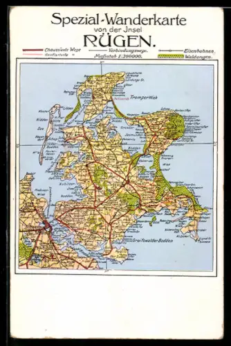 AK Rügen, Spezial-Wanderkarte der Insel