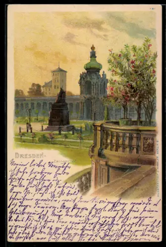 Lithographie Dresden, Im Zwingerhof