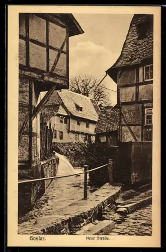 AK Goslar, Partie in der Neuen Strasse