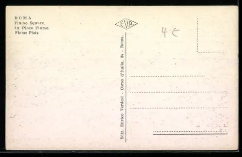 AK Roma, Piazza Fiume con edifici e strada animata