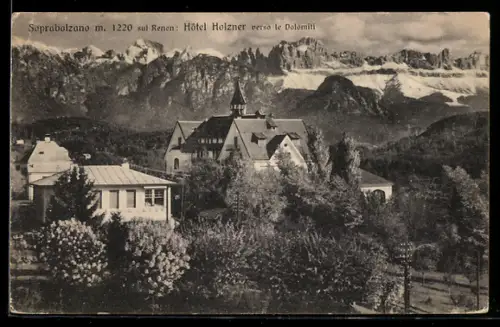 AK Soprabolzano, Hôtel Holzner verso le Dolomiti