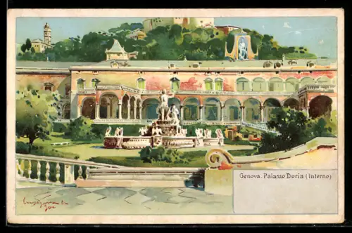 Künstler-AK Genova, Palazzo Doria, Interno