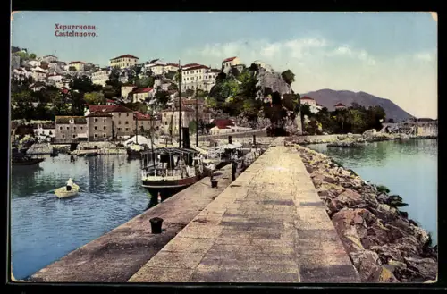 AK Castelnuovo, Molo del porto con barche