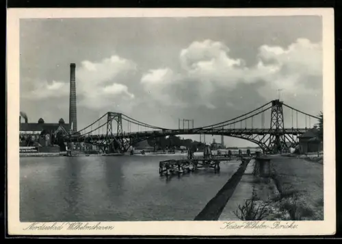 AK Wilhelmshaven, Kaiser-Wilhelm-Brücke, Nordseebad