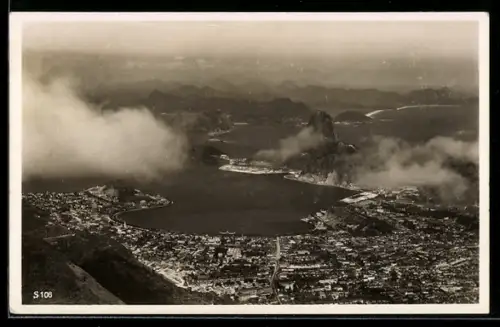 AK Rio de Janeiro, Alto do Corcovado, Aublick vom Corcovado