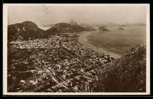 AK Rio de Janeiro, Totalansicht aus der Vogelschau