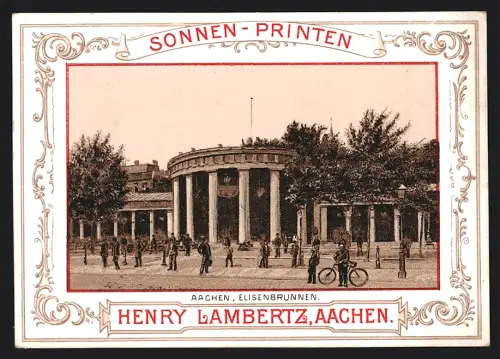 Sammelbild Aachen, Henry Lambertz, Sonnen-Printen, Elisenbrunnen Aachen