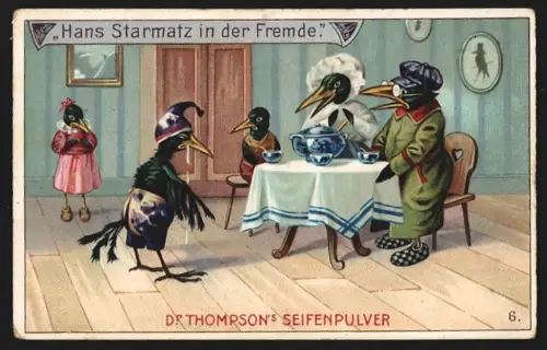 Sammelbild Dr. Thompson`s Seifenpulver, Hans Starmatz in der Fremde