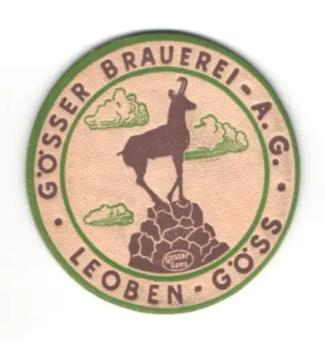 Bierdeckel Leoben, Gösser Brauerei AG, Gösser Saft, Gemse, Beeren