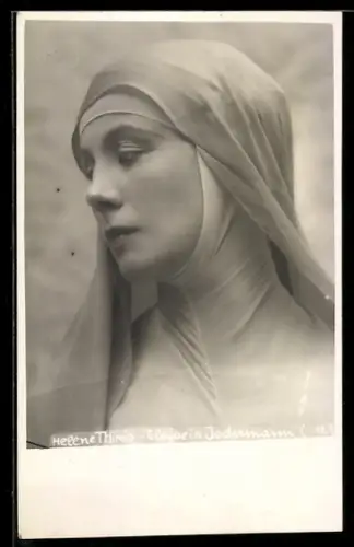 AK Helene Thimig im Theaterstück Jedermann im Profil