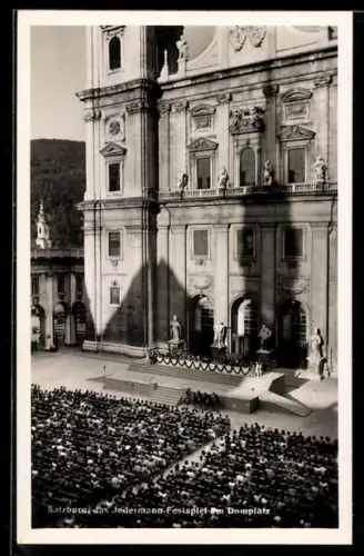 AK Salzburg, Jedermann-Festspiel vor dem Dom