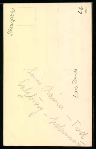 AK Theaterschauspieler Luis Rainer im Portrait