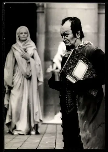 AK Salzburg, Szene aus dem Theaterstück Jedermann