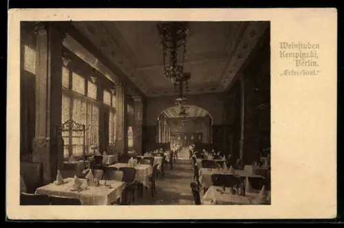 AK Berlin, Weinstuben Kempinski, Erster Saal