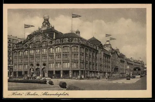 AK Berlin, Hertie Warenhaus, Alexanderplatz