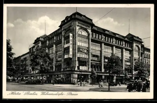 AK Berlin, Kaufhaus Hertie in der Wilmersdorfer Strasse