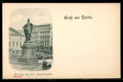 AK Berlin, Berolina auf dem Alexanderplatz