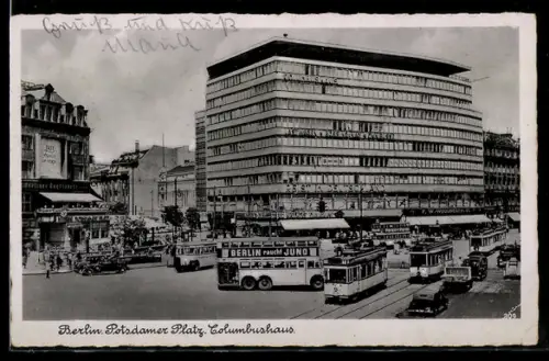 AK Berlin-Tiergarten, Potsdamer Platz, Columbushaus