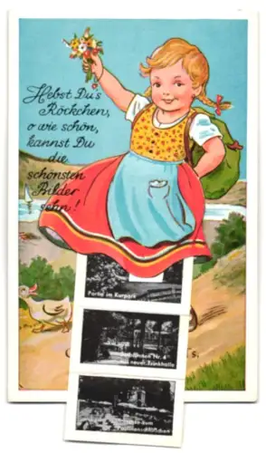 Leporello-AK Bad Soden /Ts., Partie im Kurpark, Solbrunnen mit neuer Trinkhalle und Terrasse am Paulinenschlösschen