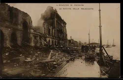 AK Messina, Le rovina della Palazzata, Erdbeben