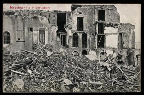 AK Messina, Via 1. Settembre, Erdbeben