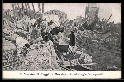 AK Messina, Il disastro di Reggio e Messina, Al salvataggio dei superstiti