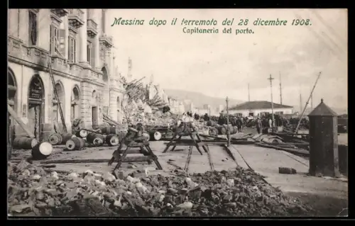 AK Messina, terremoto del 28 dicembre 1908, Capitaneria del porto, Erdbeben
