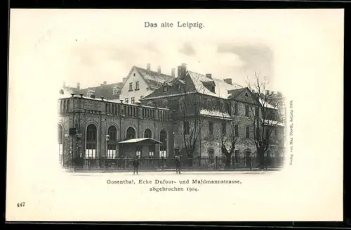 AK Leipzig, Gosenthal, Ecke Dufour- und Mahlmannstrasse