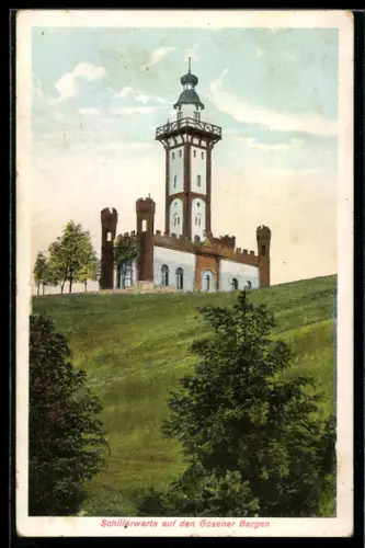 AK Gosen, Gasthof Schillerwarte auf den Gosener Bergen