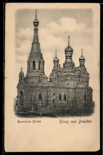 AK Dresden, Russische Kirche