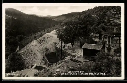 AK Schwarzatal /Thür. Wald, Gasthäuser der Schieferbrüche