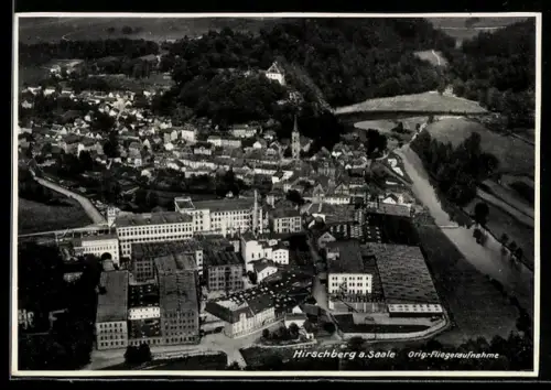AK Hirschberg a. Saale, Orig.-Fliegeraufnahme