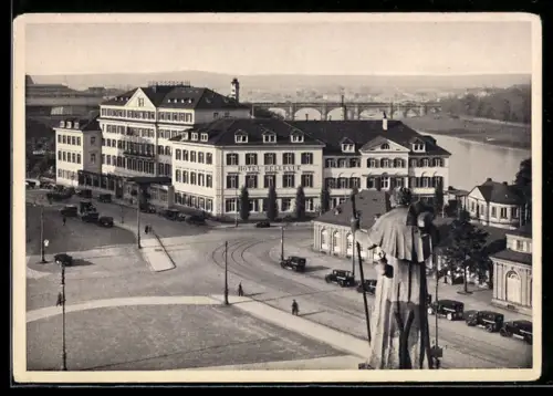 AK Dresden, Hotel Bellevue, Blick von der Hofkirche