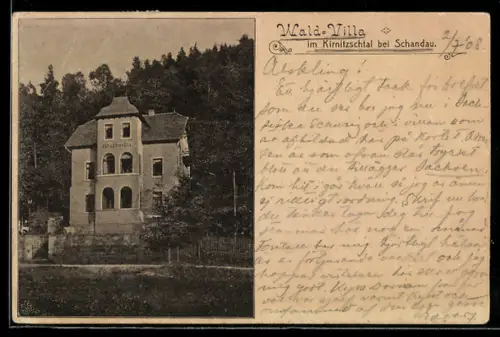 AK Schandau, Wald-Villa im Kirnitzschtal