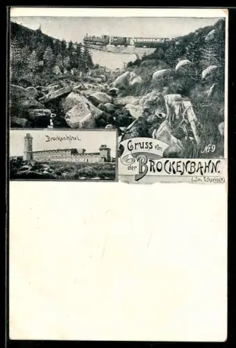 AK Brocken, Brockenbahn, Brockenhotel